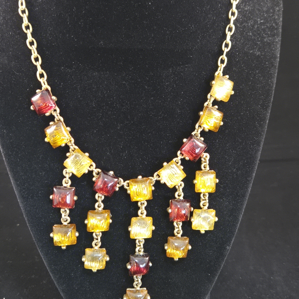 Chic Gold and Red Necklace